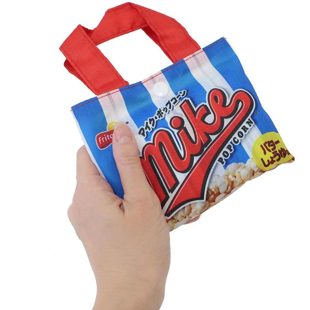 折りたたみショッピングバッグ エコバッグ mike popcorn バターしょうゆ味 マイクポップコーン ジェイズプランニング デイパック お菓子パッケージシリーズ メール便可