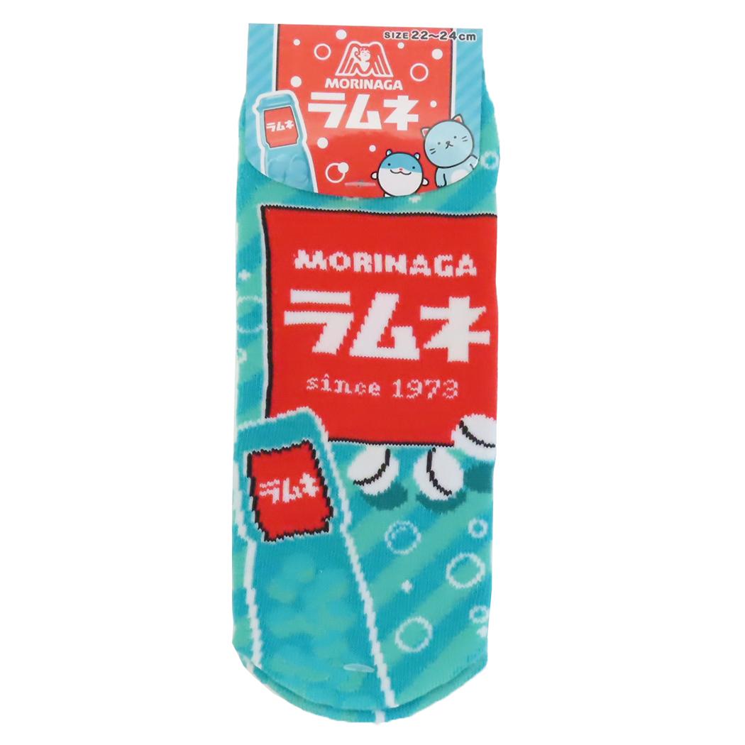 レディースソックス ジャガード 女性用靴下 森永ラムネ お菓子パッケージ ジェイズプランニング かわいい メール便可