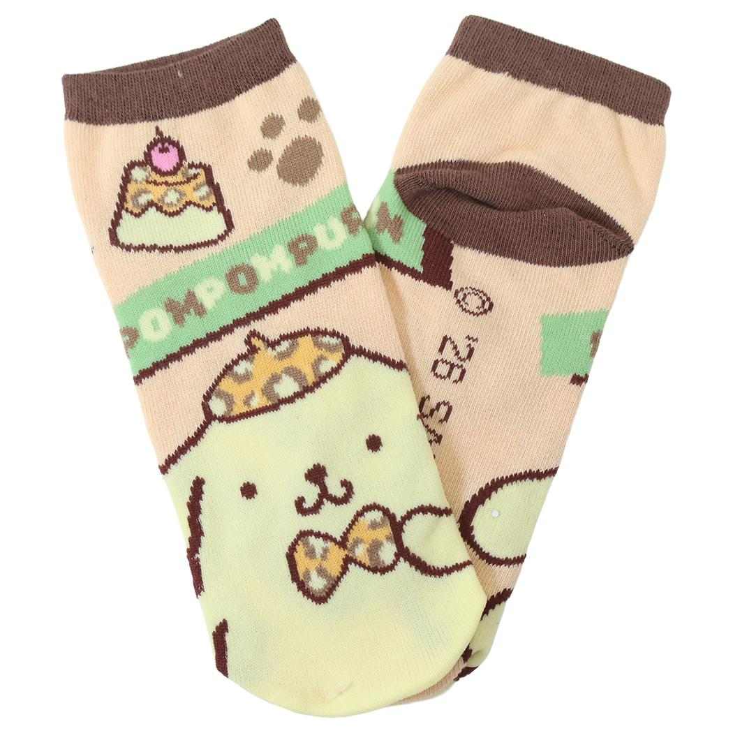 ポムポムプリン レディースソックス 女性用靴下 ソックス 22-24cm アニマルファッション サンリオ ジェイズプランニング