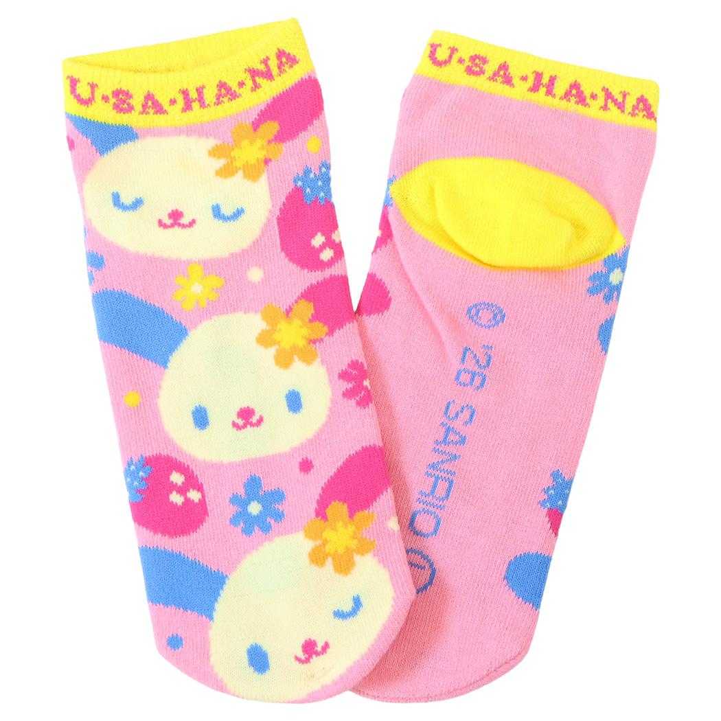 ウサハナ レディースソックス 女性用靴下 ソックス 22-24cm ポップフェイス サンリオ ジェイズプランニング