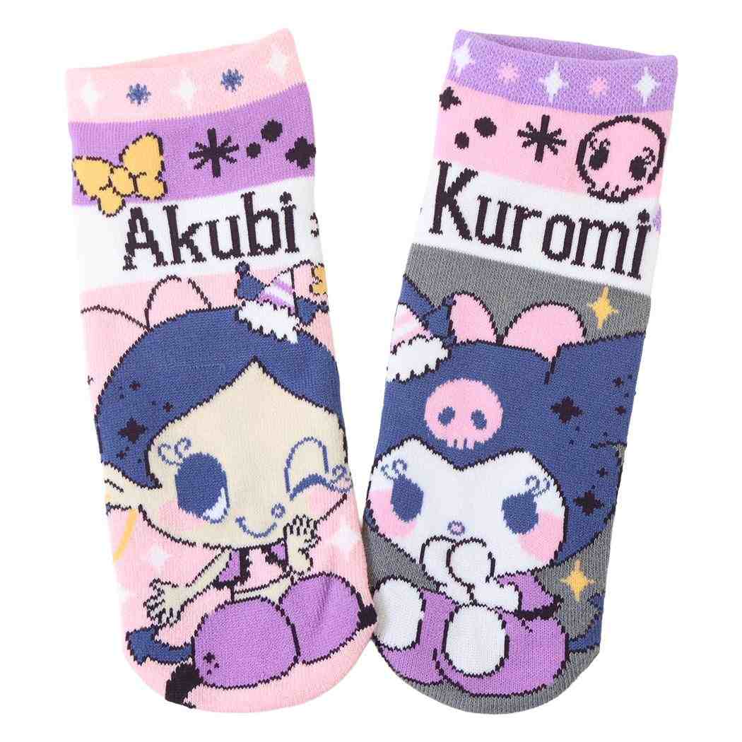 アクビxクロミ レディースソックス 女性用靴下 ソックス 22-24cm ペア サンリオ ジェイズプランニング