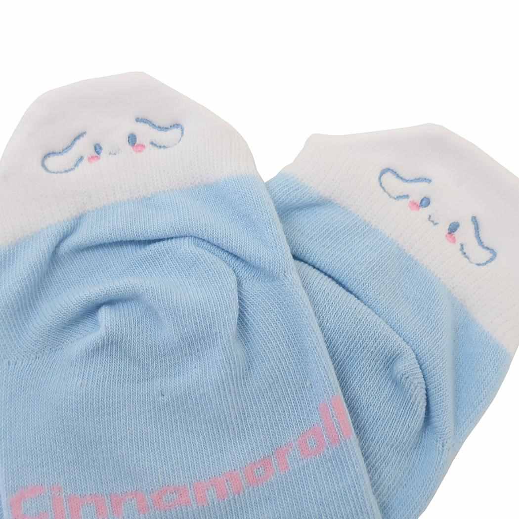 刺繍ヒールソックス レディース 女性用靴下 シナモロール フレンズ サンリオ ジェイズプランニング かわいい メール便可