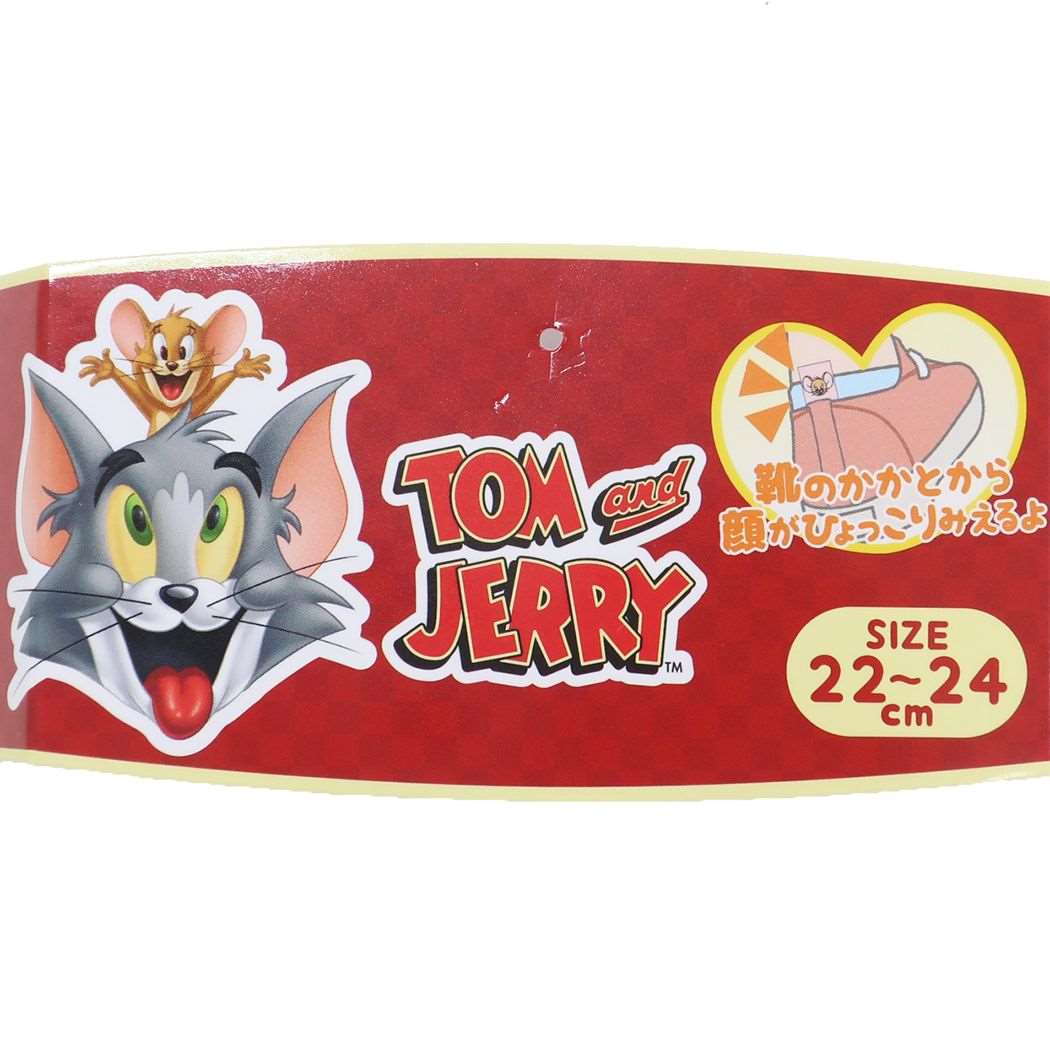 タグ付きレディースソックス 女性用靴下 トムとジェリー JERRY ワーナーブラザース ジェイズプランニング かわいい メール便可