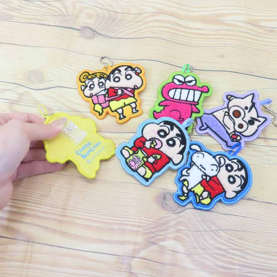 刺繍ワッペンチャーム キーチェーン クレヨンしんちゃん チョコビ ジェイズプランニング キーホルダー かわいい アニメメール便可
