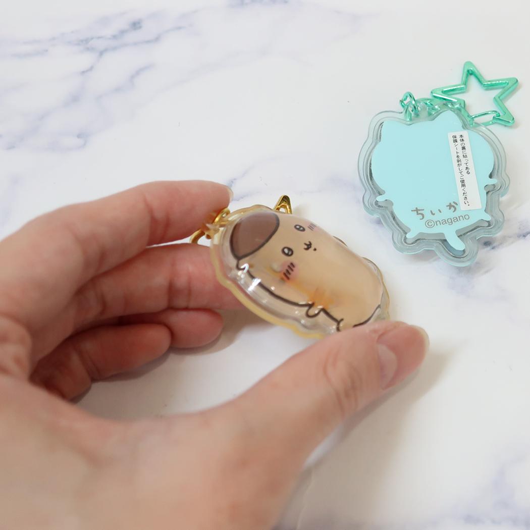 ぷっくりったいペアキーホルダー キーリング ちいかわ ハチワレxくりまんじゅう プレゼント メール便可