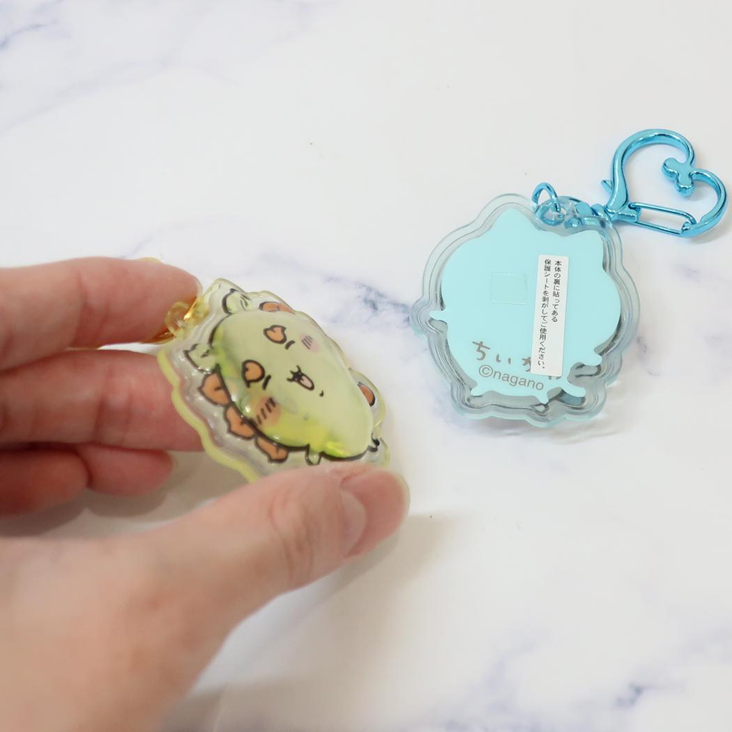 ぷっくりったいペアキーホルダー キーリング ちいかわ ハチワレxシーサー プレゼント メール便可