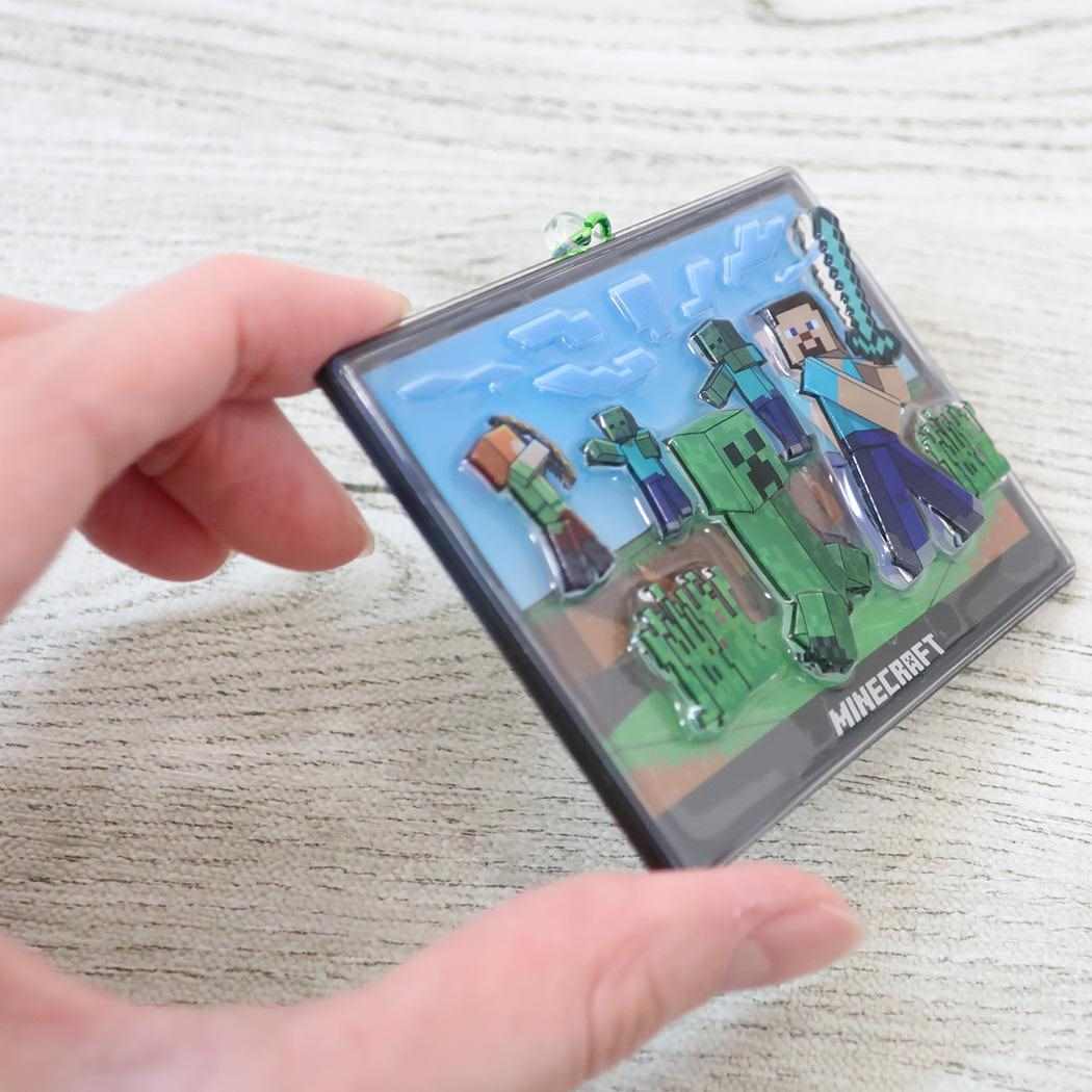 ぷっくりったいキーホルダー(場面写) キーリング マインクラフト オーバーワールド Minecraft プレゼント ゲームメール便可