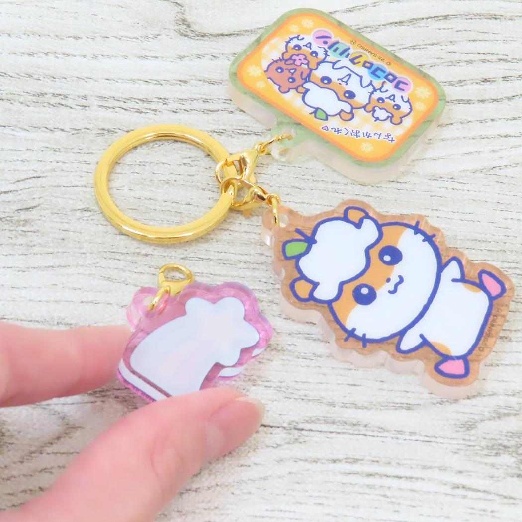 3連アクリルキーホルダー キーリング コロコロクリリン 胸キュンメモリーズ サンリオ 3チャーム アクキー メール便可
