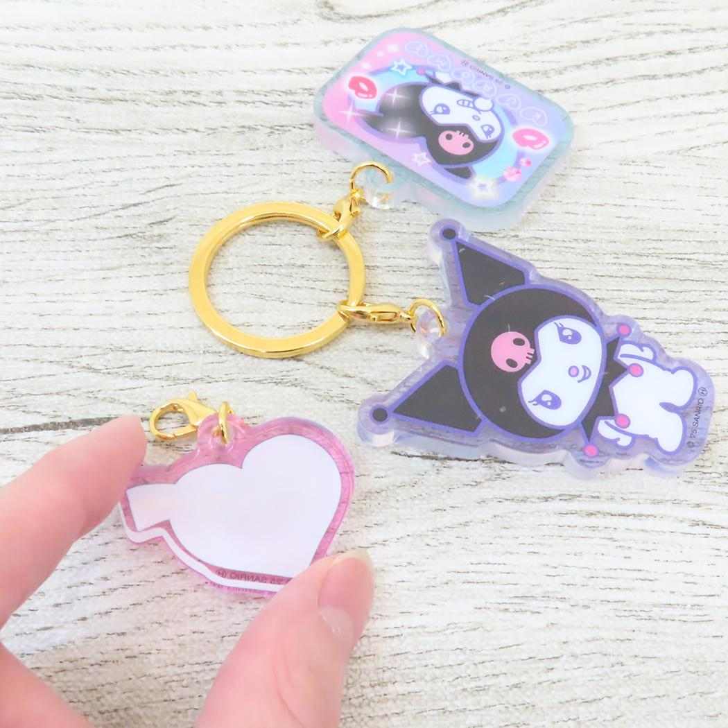 3連アクリルキーホルダー キーリング クロミ 胸キュンメモリーズ サンリオ 3チャーム アクキー メール便可