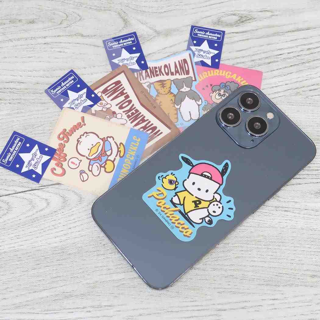 ステッカー ダイカットシール あひるのペックル ヴィンテージレトロ A サンリオ ケイカンパニー デコシール スマホステッカー メール便可