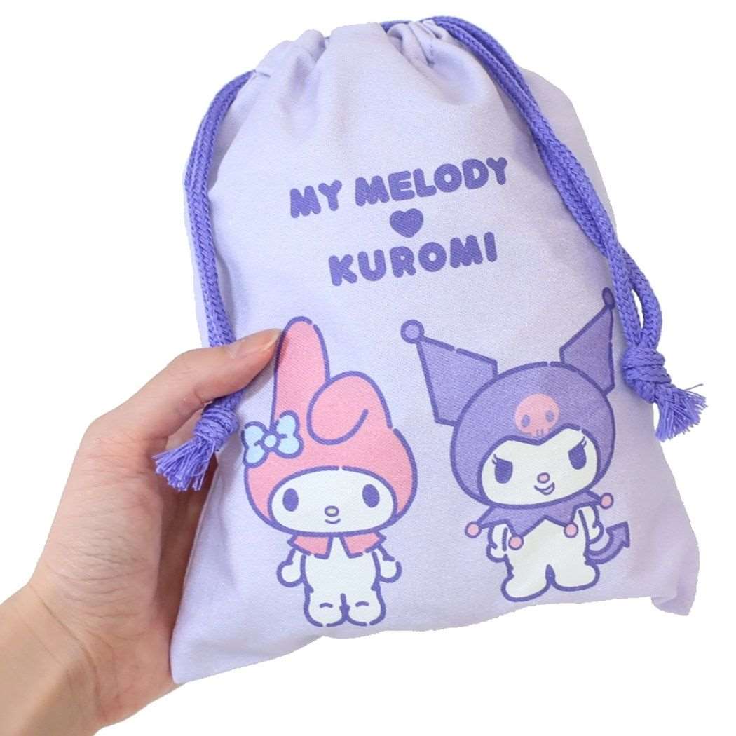 キャラクター巾着 巾着袋 マイメロディ&クロミ S パープル サンリオ マルヨシ 新入園 新入学 メール便可