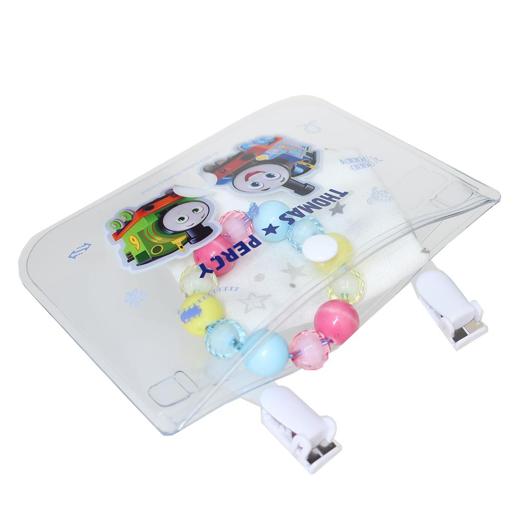 クリアクリップポケット クリップポケット きかんしゃトーマス オーロラ 新入学 マルヨシ 子ども用ポーチ キッズポーチ ポシェット メール便可