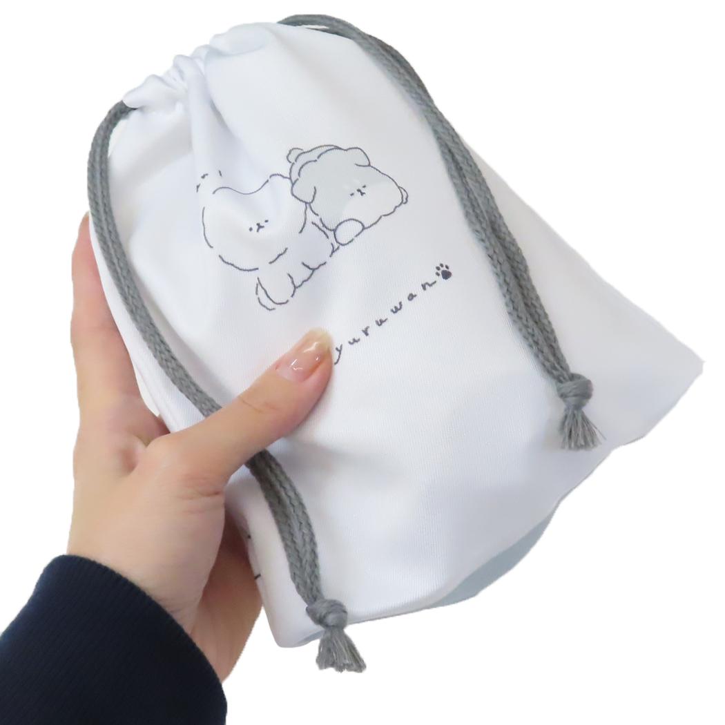 マチ付ききんちゃくポーチ 巾着袋 YURUWAN 新入学 アップ カミオジャパン 抗菌 新学期準備 かわいい メール便可