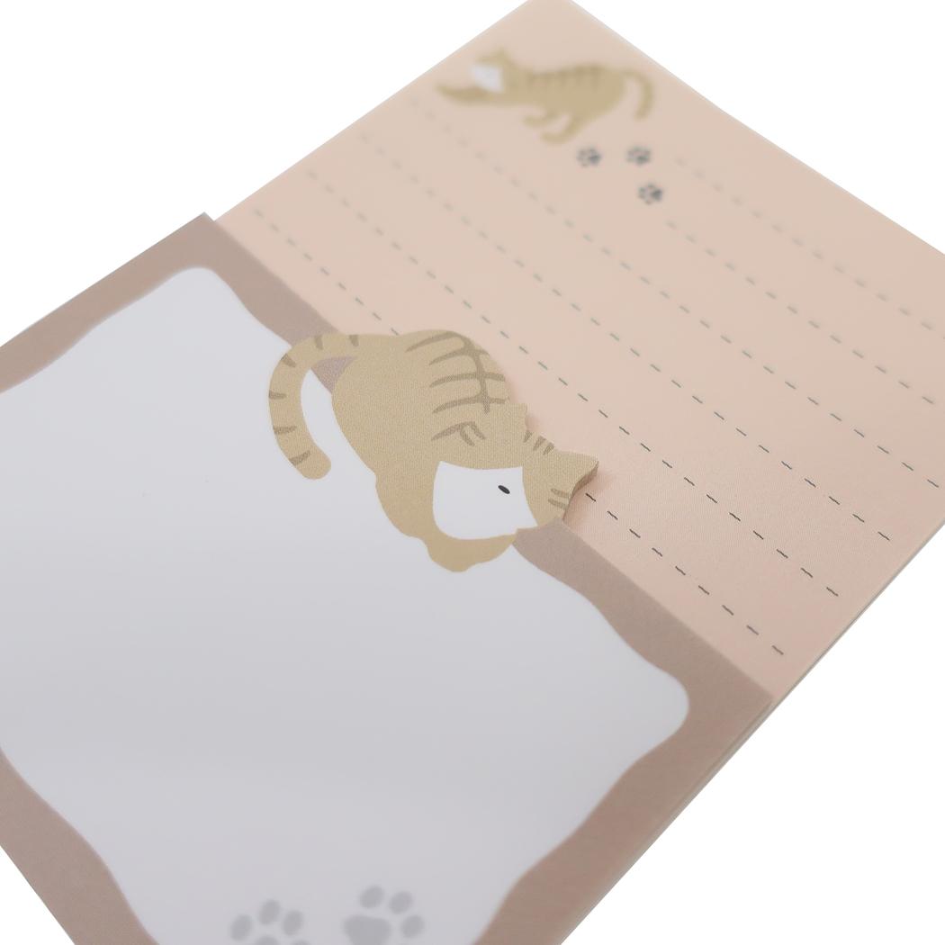 スクエア型 ダイカット型 メモ NEKONON ネコノン 茶トラ ねこ カミオジャパン 事務用品 かわいい メール便可