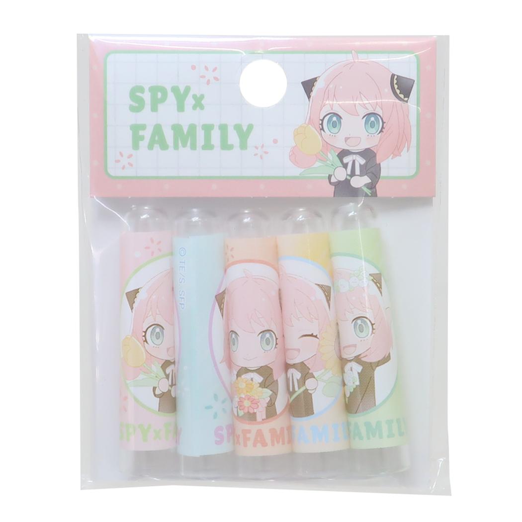 えんぴつカバー5本 鉛筆キャップ スパイファミリー フラワリー 新入学 少年ジャンプ カミオジャパン 新学期準備文具 アニメメール便可