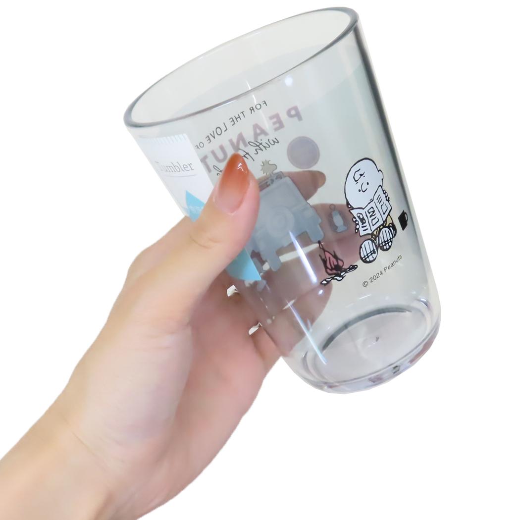クリアタンブラー450ml プラカップ スヌーピー ENJOY WAGON ピーナッツ カミオジャパン 食器