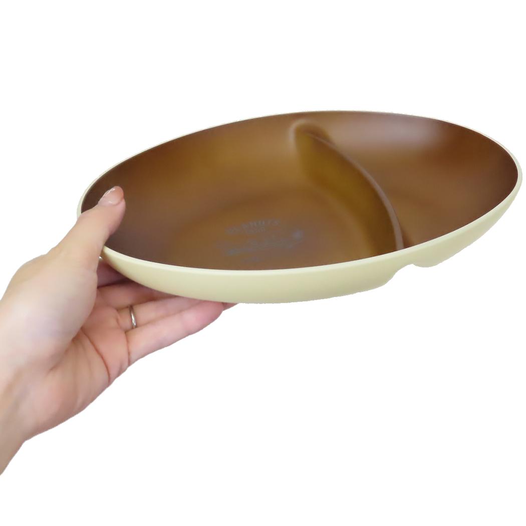 オーバルプレート仕切り付き 深皿 スヌーピー PANCAKE ピーナッツ カミオジャパン 電子レンジ対応 割れにくい食器