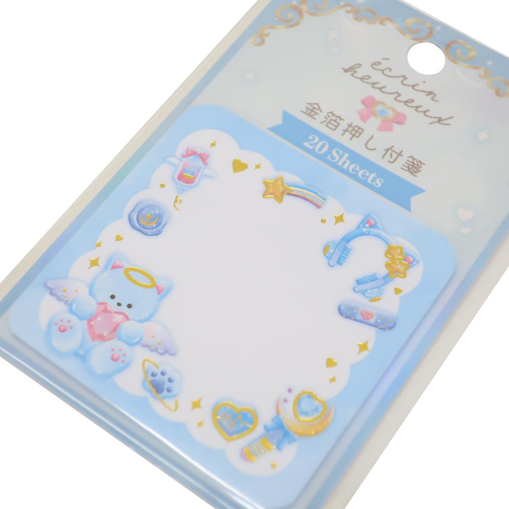 箔押し付箋 付せん ECRIN HEUREUX エクランウルー エンジェル カミオジャパン 事務用品 伝言 かわいい メール便可