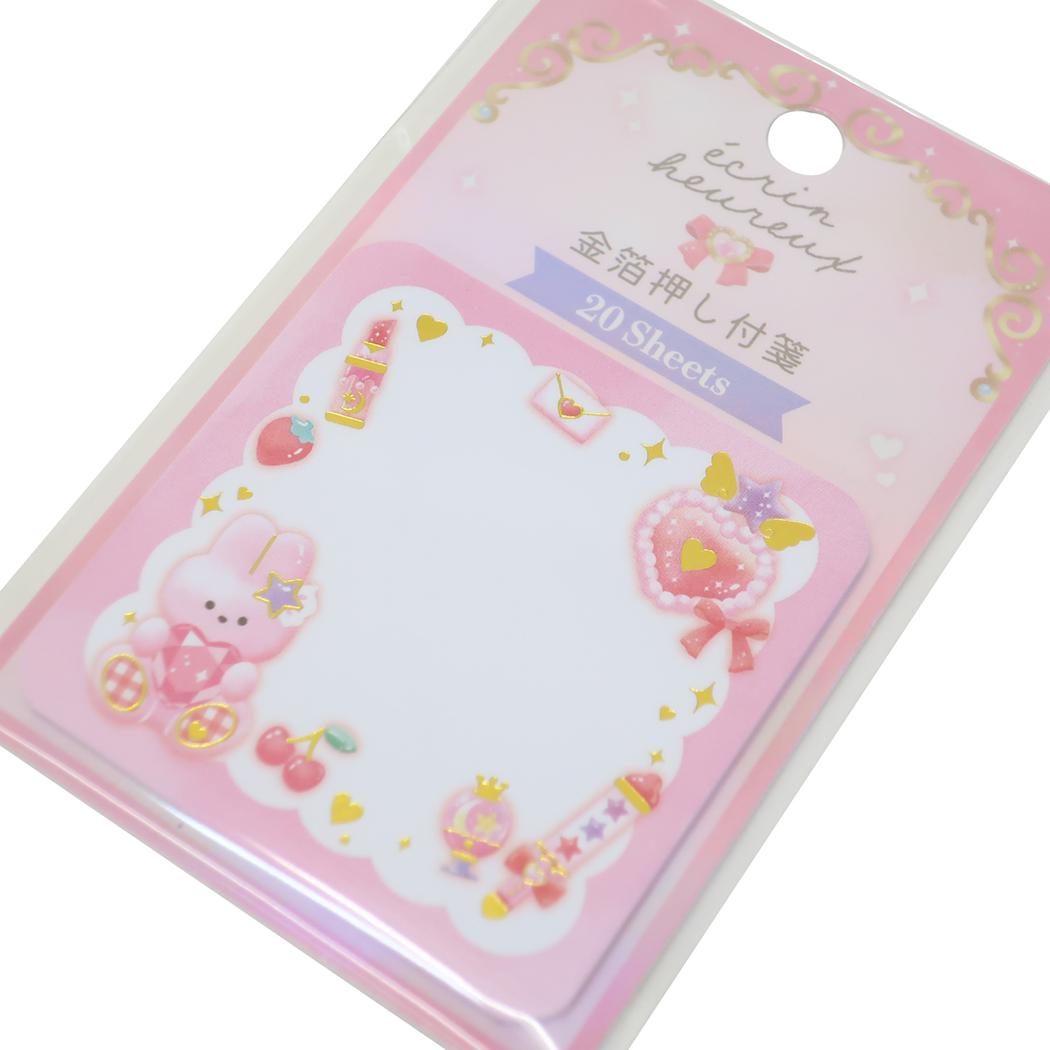 箔押し付箋 付せん ECRIN HEUREUX エクランウルー 魔法少女 カミオジャパン 事務用品 伝言 かわいい メール便可