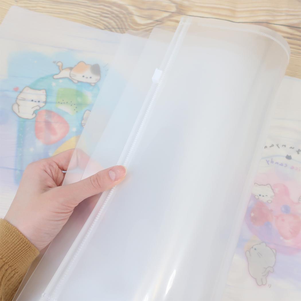 ファスナー付き6ポケットクリアファイル ポケットファイル もぐにゃん アイスキャンディ カミオジャパン 新学期準備文具 かわいい