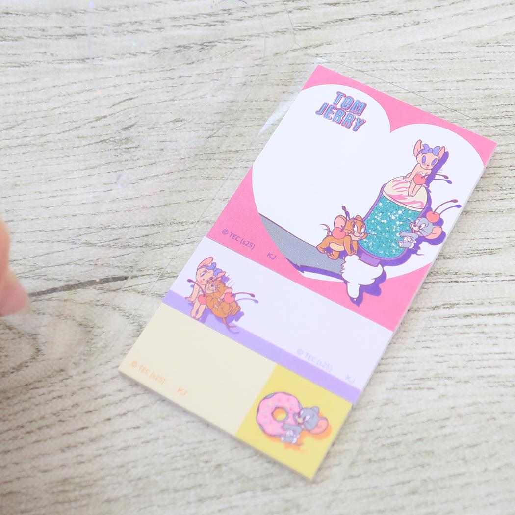 カバー付き付箋 付せん トム&ジェリー COLORFUL SWEETS ピンク ワーナーブラザース カミオジャパン 新学期準備文具 メール便可
