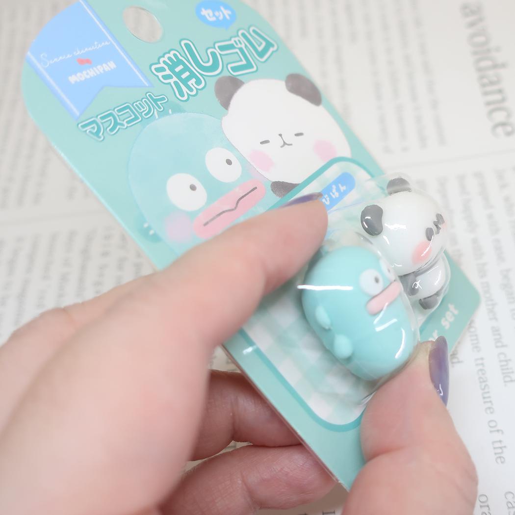 マスコット消しゴムセット 消しゴム サンリオxもちぱん ハンギョドン サンリオ カミオジャパン 新学期準備文具 小学生 メール便可