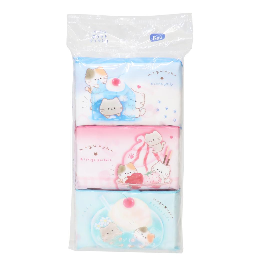 ポケットティッシュ ティッシュ もぐにゃん カミオジャパン 水に流せる かわいい メール便可