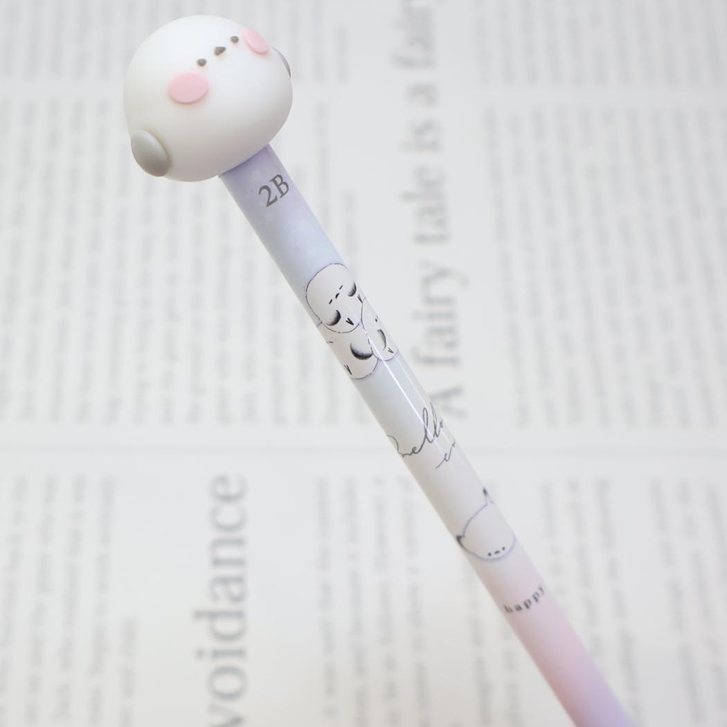 でかマスコットえんぴつ 2B 鉛筆 メロウエナガ カミオジャパン 新学期準備文具 かわいい メール便可