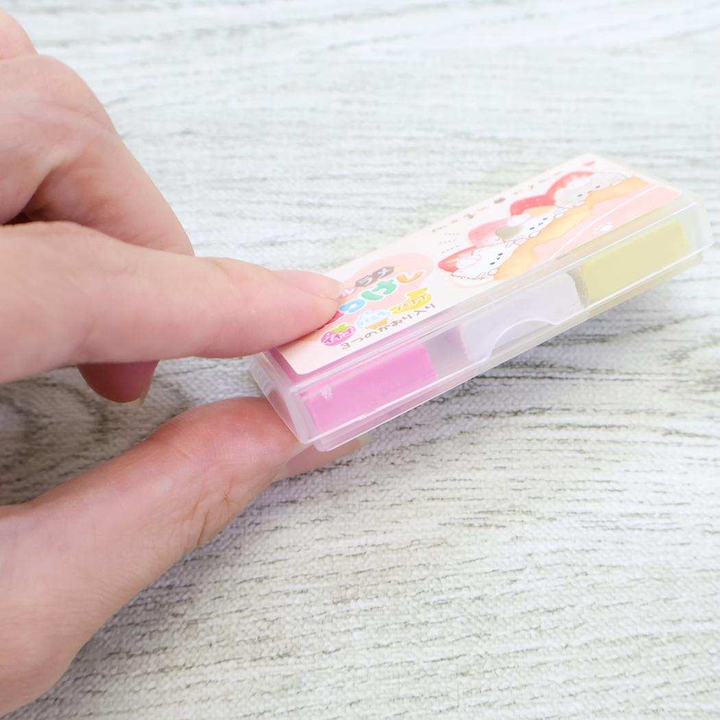 トリプルラメねりけし 消しゴム もぐにゃん クレープ カミオジャパン 新学期準備文具 かわいい メール便可