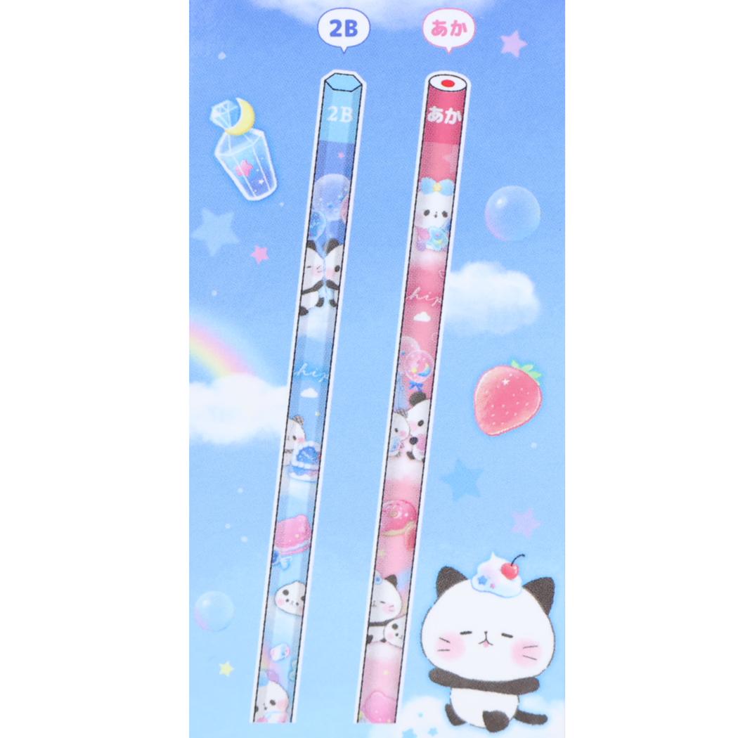 かきかたダース鉛筆 2B&赤鉛筆 12本セット もちもちぱんだ カミオジャパン 新学期準備文具 女の子 メール便可