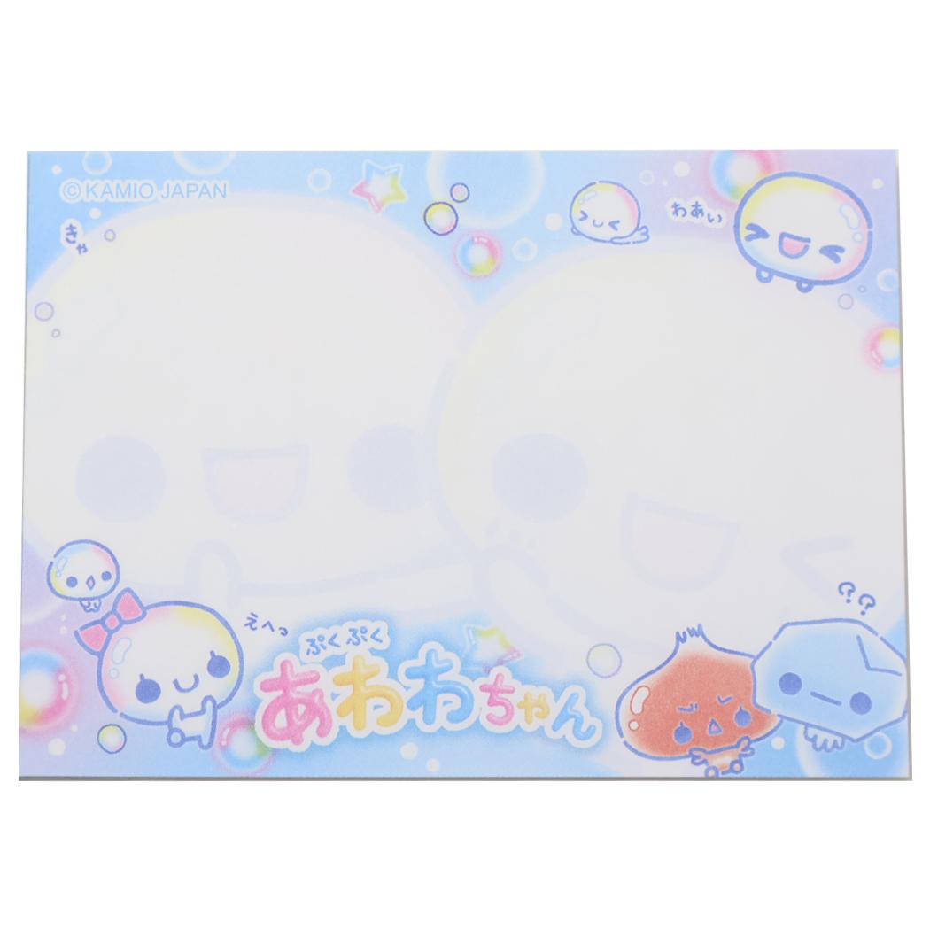 ミニミニメモ メモ帳 平成ファンシー ぷくぷくあわわちゃん カミオジャパン 新学期準備文具 かわいい メール便可