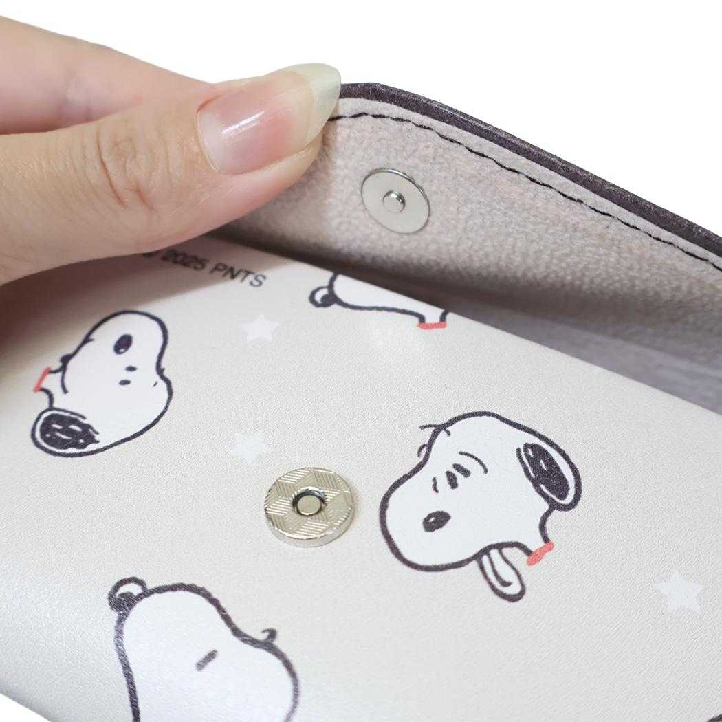 クロス付きフラップメガネケース 眼鏡ケース スヌーピー put on glasses ピーナッツ カミオジャパン プレゼント