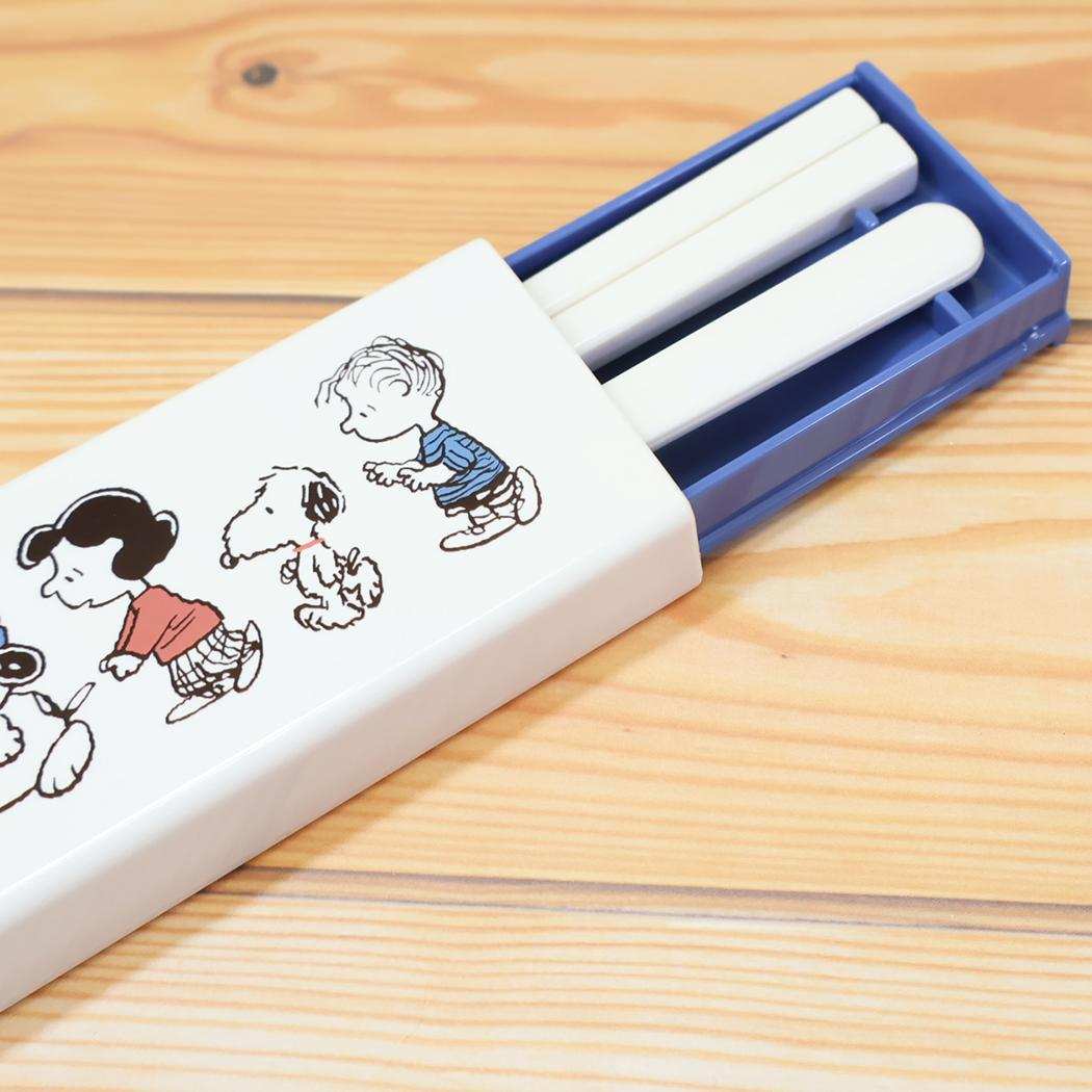 ツインセット スライド式 おはし&スプーン コンビセット スヌーピー てくてく ピーナッツ カミオジャパン プレゼント 日本製 新学期準備 メール便可