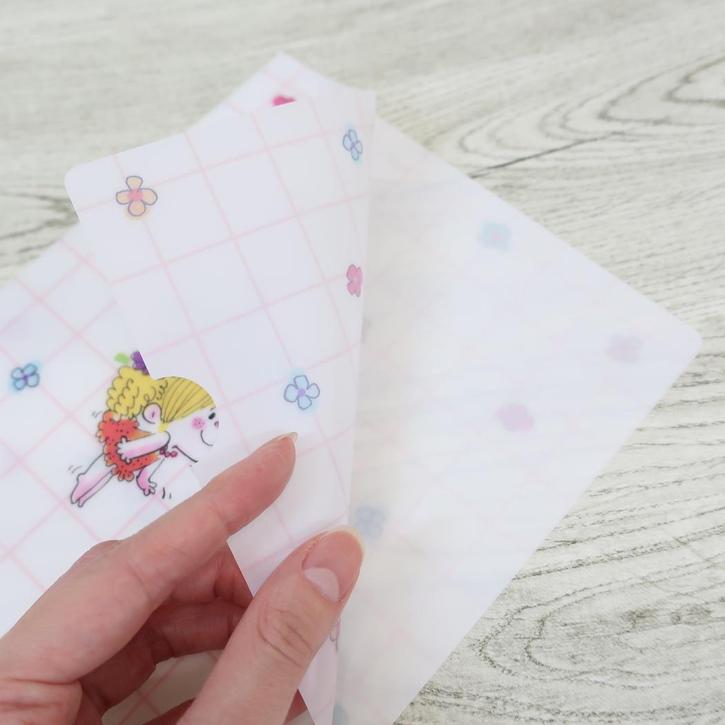 A5仕切り付きファイル クリアフォルダー 水森亜土 ダイスキ カミオジャパン 新学期準備文具 メール便可