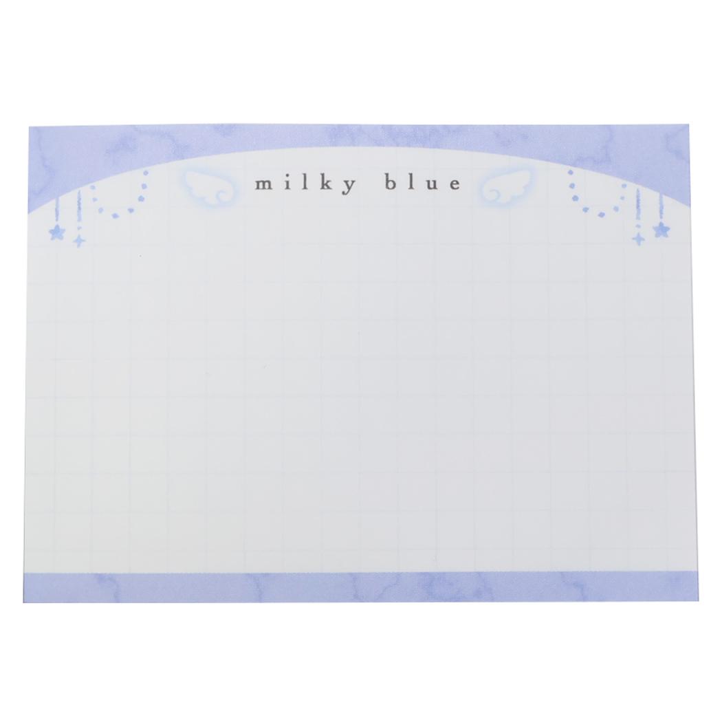 milky blue メモ帳 ミニミニメモ チェック カミオジャパン 新学期準備文具 かわいい グッズ メール便可 シネマコレクション