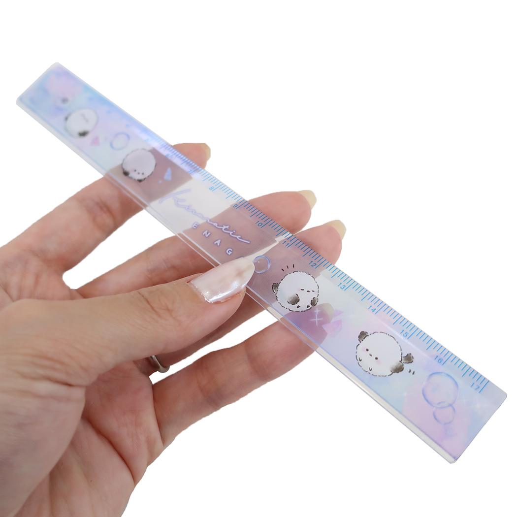 ずっとシマエナガ ものさし スリム17cm定規 キララティックエナガ カミオジャパン 新学期準備文具 かわいい グッズ メール便可 シネマコレクション