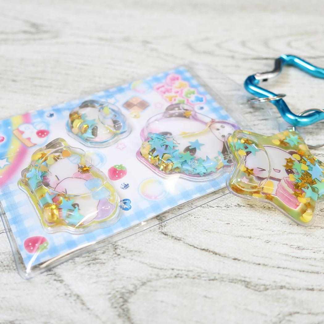 平成ファンシー キーリング ウォーターインシール風キーホルダー 平成もちもちぱんだ カミオジャパン