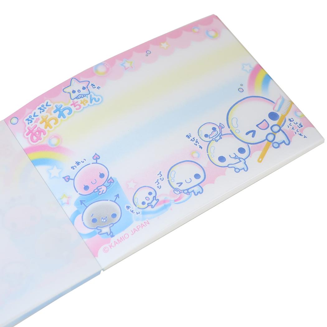ぷくぷくあわわちゃん メモ帳 メモミニ ミニミニメモ クローバー カミオジャパン