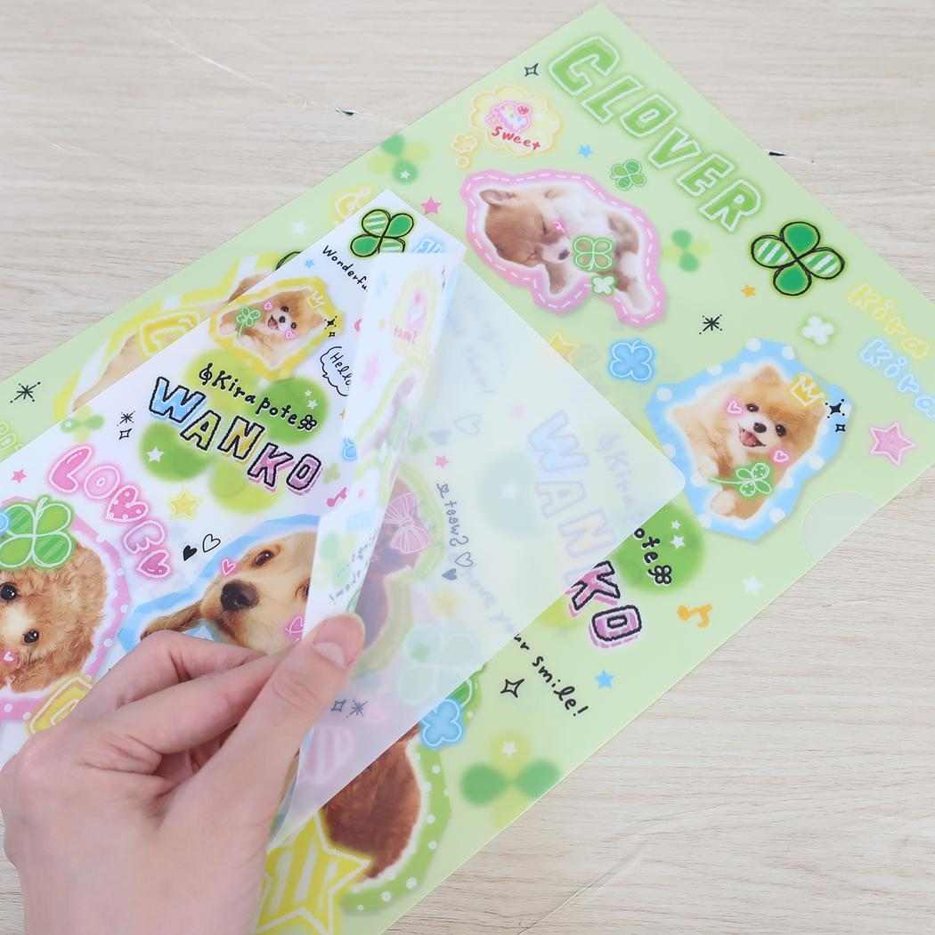 平成ファンシー クリアフォルダー セットクリアファイル A4 A5 kirapote WANKO カミオジャパン