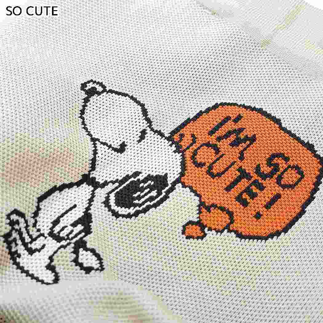 スヌーピー 巾着袋 ニット 巾着 2WAYバッグ SO CUTE ピーナッツ カミオジャパン