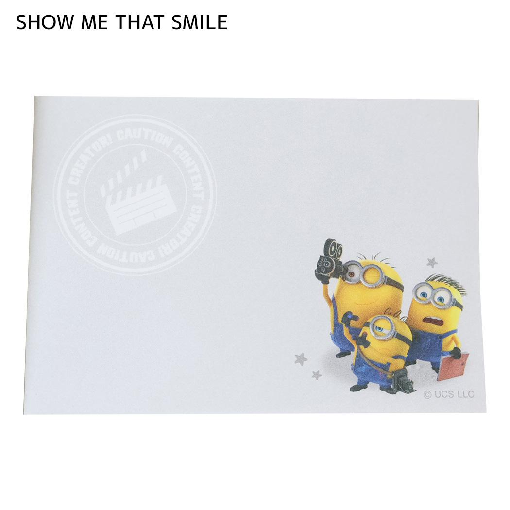 ミニオンズ&モンスターズ メモ帳 メモミニ ミニミニメモ SHOW ME THAT SMILE ユニバーサル映画 カミオジャパン