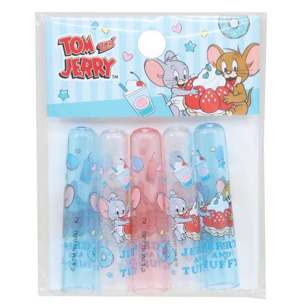 トムとジェリー 鉛筆キャップ えんぴつカバー5本セット ジェリーとタフィー ワーナーブラザース カミオジャパン
