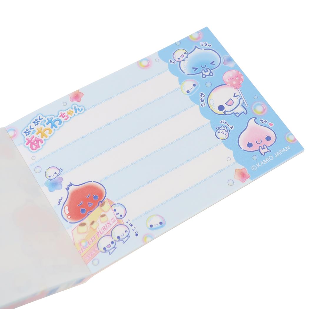 ぷくぷくあわわちゃん メモ帳 ミニメモ パッケージ カミオジャパン