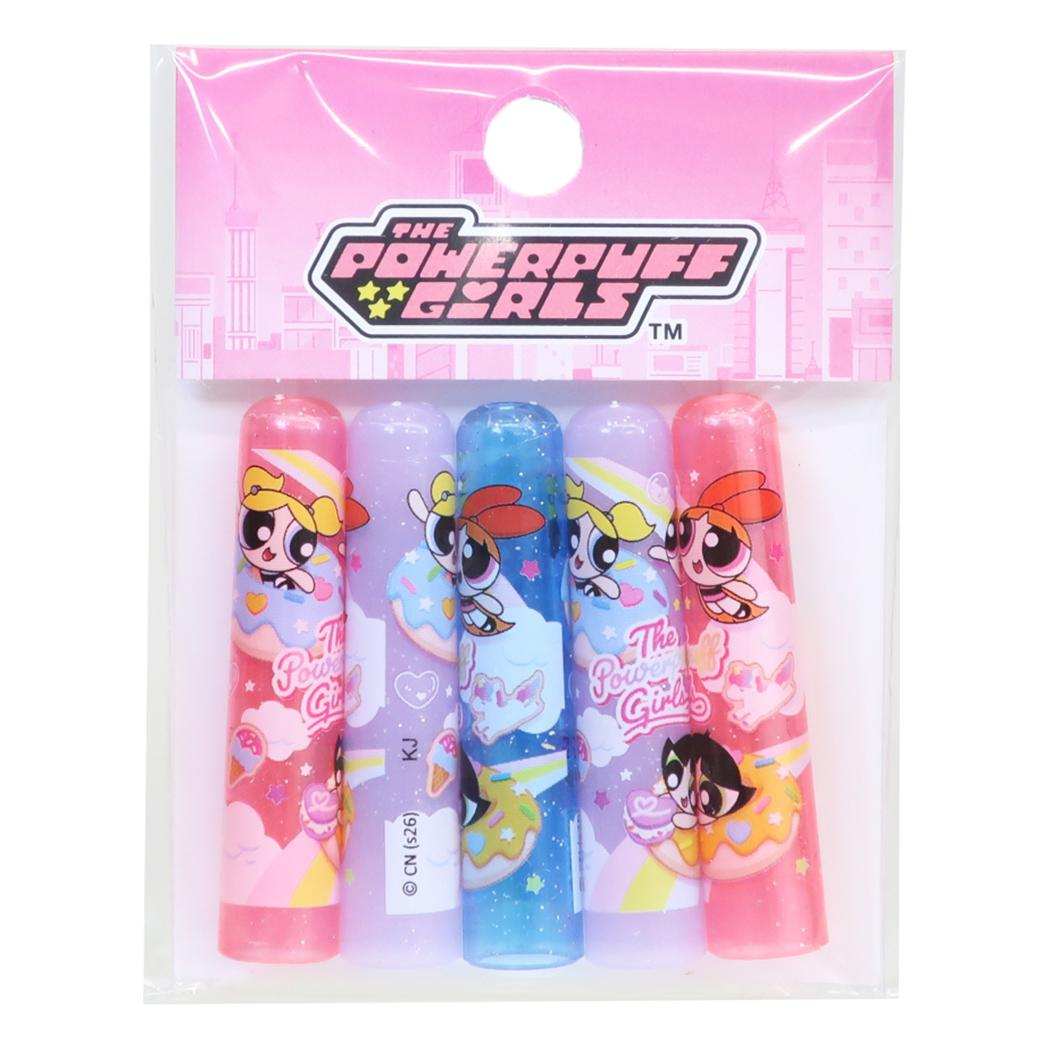 パワーパフガールズ 鉛筆キャップ えんぴつカバー 5本セット カラフルドーナツ カミオジャパン