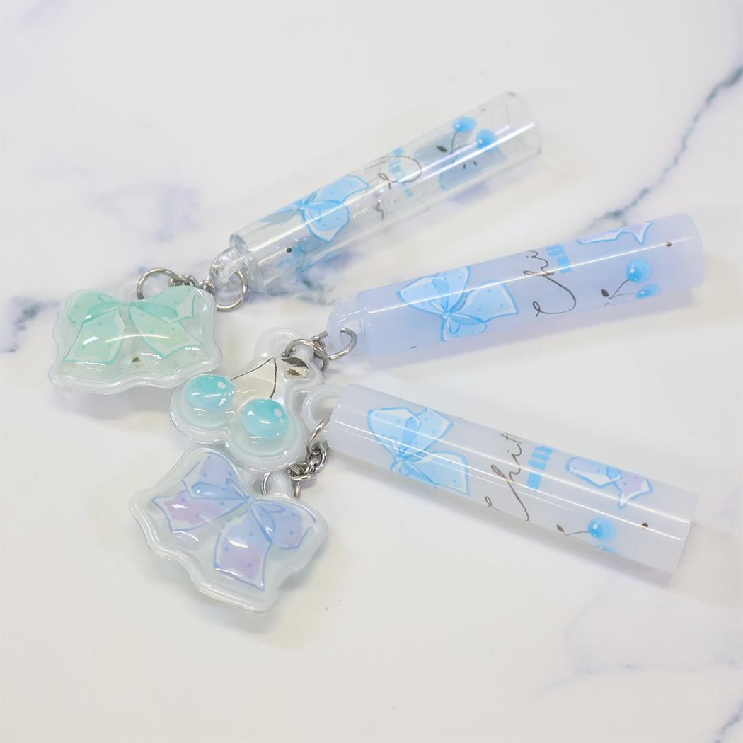 鉛筆キャップ milky blue ドロップチャームキャップ リボン カミオジャパン