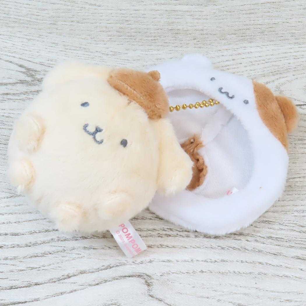 ポムポムプリン マスコット かくれぬいキーホルダー サンリオ カミオジャパン ミニぬいぐるみボールチェーン キャラクター グッズ シネマコレクション