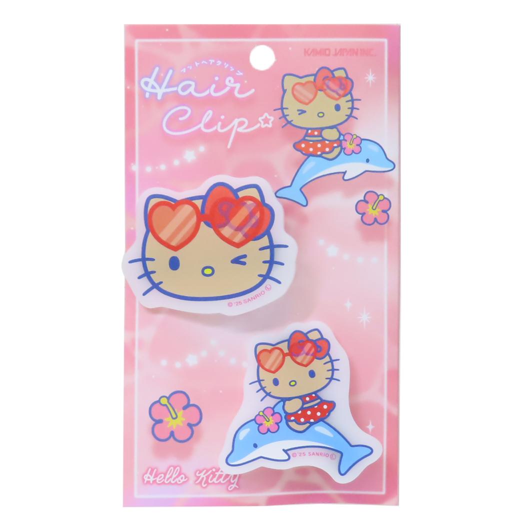 ハローキティ ヘアアクセ マットヘアクリップ night party サンリオ カミオジャパン かわいい キャラクター グッズ メール便可 シネマコレクション