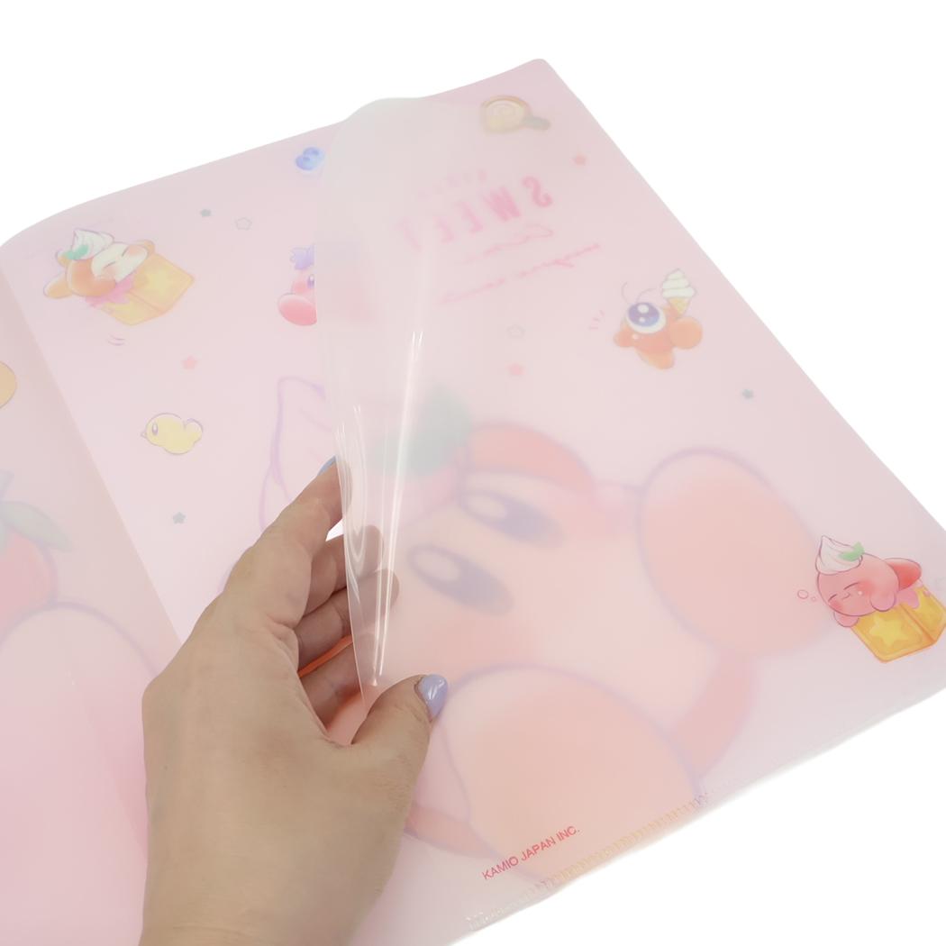 星のカービィ ポケットファイル Wサイドポケットクリアファイル A4 everyone sweets カミオジャパン 新学期準備文具 キャラクター グッズ シネマコレクション