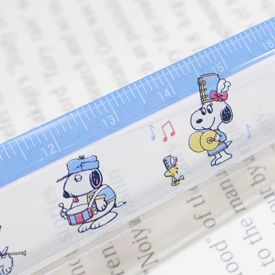 スヌーピー ものさし スリム17cm定規 マーチングドッグ ピーナッツ カミオジャパン 新学期準備文具 キャラクター グッズ メール便可 シネマコレクション