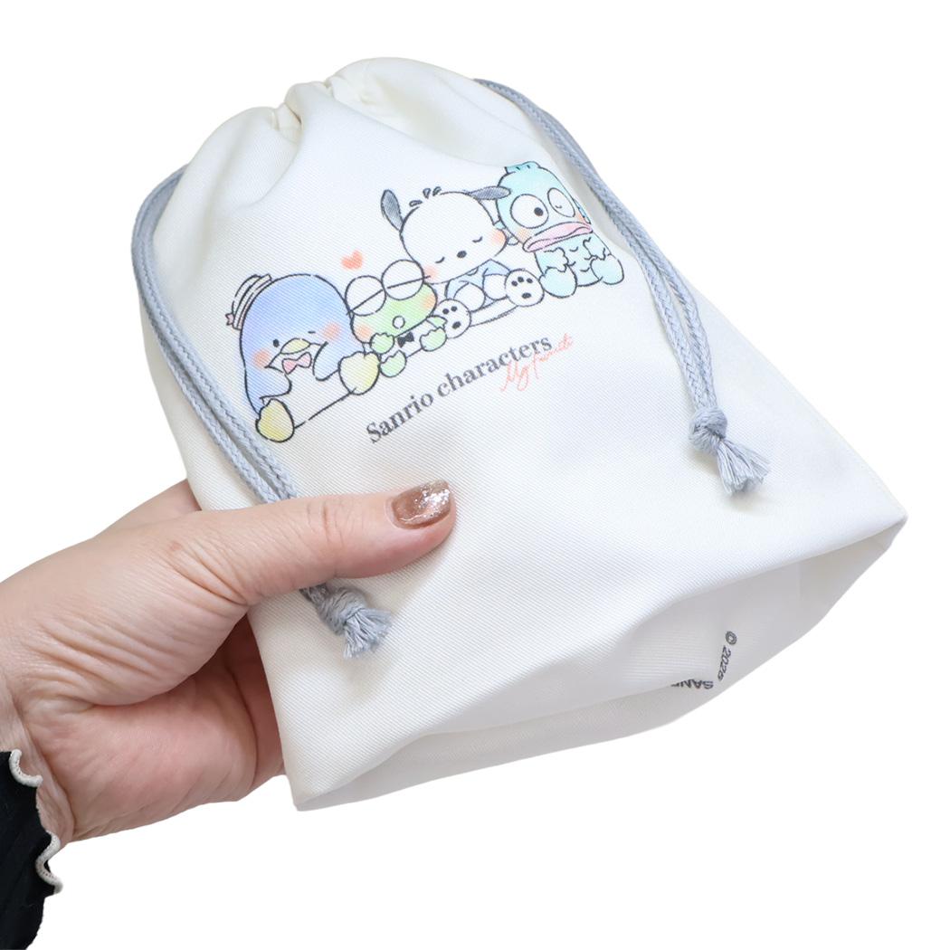 サンリオキャラクターズ 巾着袋 マチ付き巾着 きんちゃくポーチ みんなと一緒 サンリオ カミオジャパン 新学期準備 キャラクター グッズ メール便可 シネマコレクション